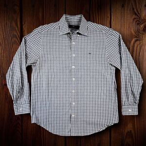 Vineyard Vines Men's Long Sleeve Whale Shirt Size M Shep & Ian Check Black/White